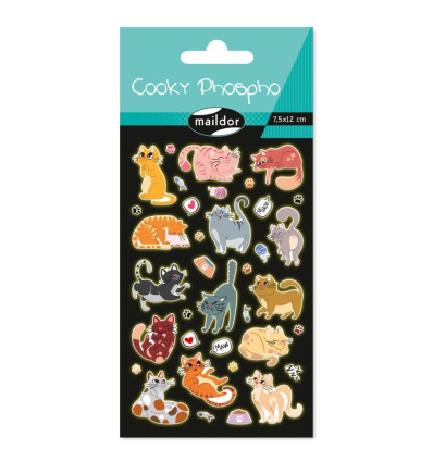 Koty naklejki fluorescencyjne Maildor 4+