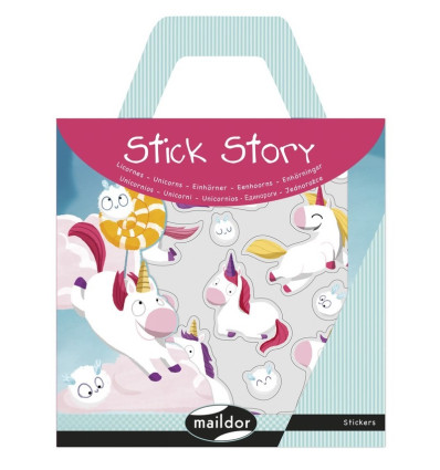 Jednorożce naklejki wielokrotne Historie Maildor5+
