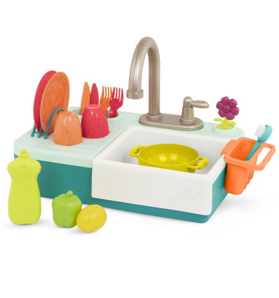 Zlew z 15 akcesoriami i kranem z wodą B.Toys 3+
