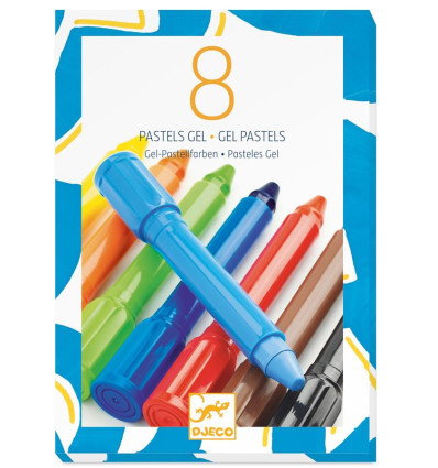 Pastele żelowe 8 kolorów Djeco 5+