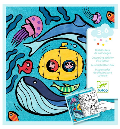 Ocean kolorowanki z grami 20 arkuszy Djeco 3+