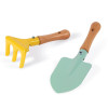 Łopatka + grabki narzędzia Mały Ogrodnik Janod 3+