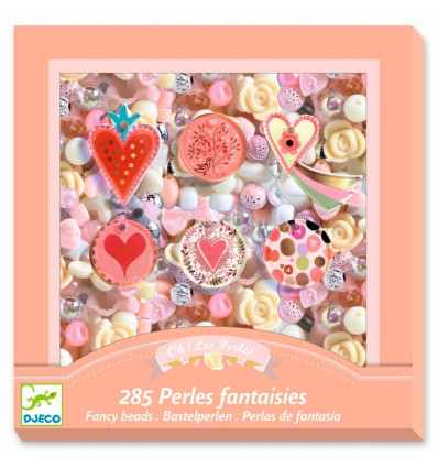 Zestaw 285 szt Koraliki, Perły, Serduszka Djeco 6+