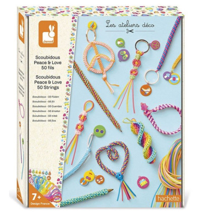 Ozdoby z żyłek filofun Scoubidou zestaw Janod 7+