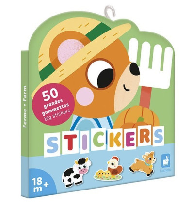 Farma duże naklejki Janod 18 m-cy