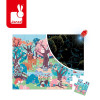 Las magiczne puzzle z lampką UV 24 el. Janod 3+