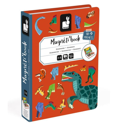 Układanka Dinozaury Magnetibook Janod 3+