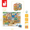Plac Budowy puzzle 36 el. walizka Janod 4+