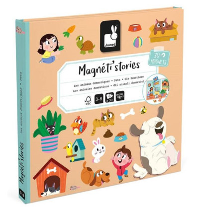 Zwierzęta Domowe układanka Magneti`stories Janod