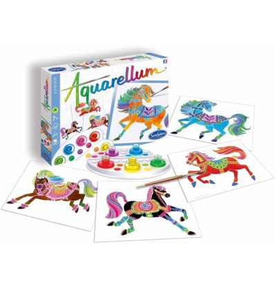 Konie Aquarellum Junior 4 obrazki Sentosphere 7+