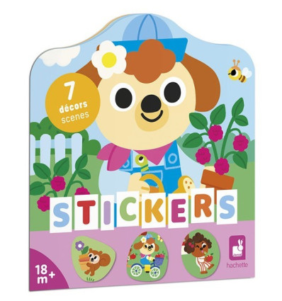 Ogród książeczka z naklejkami Janod 18 m-cy+