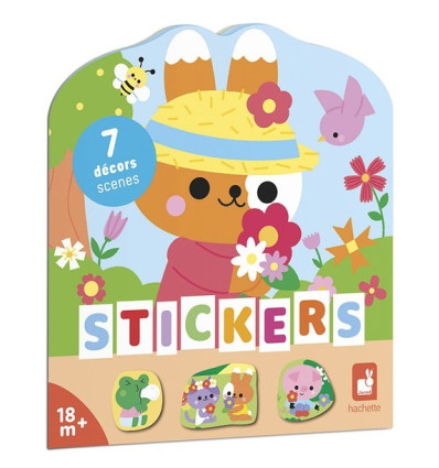 Wieś książeczka z naklejkami Janod 18 m-cy+