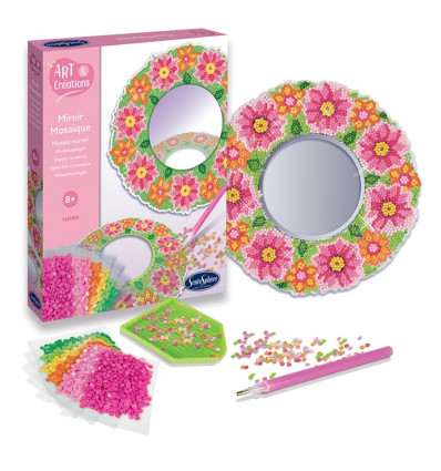 Lusterko w kwiatach haft diamentowy Sentosphere 8+