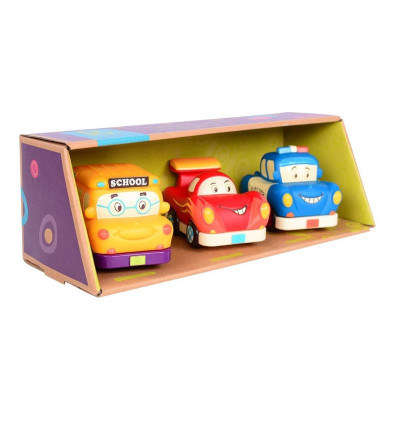 Autka z napędem autobus wyścigówka radiowóz B.Toys