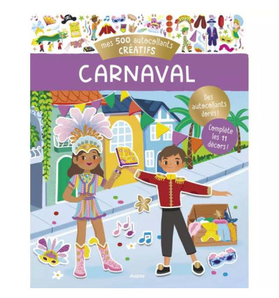 Karnawał zeszyt z naklejkami 500 szt Auzou 3+