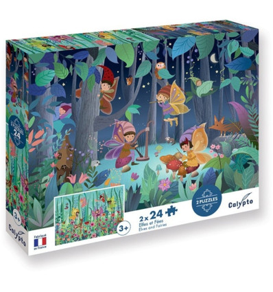 Elfy i Wróżki puzzle 2 x 24 el. Calypto 3+