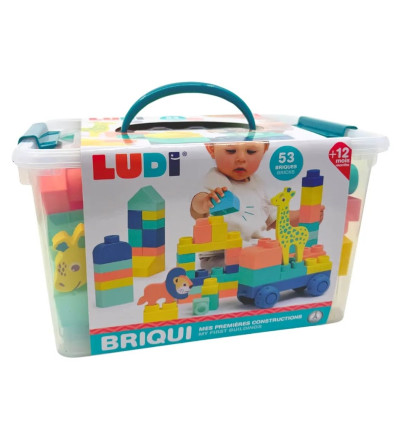 Kauczukowe klocki konstrukcyjne Briqui Ludi 12 m-c