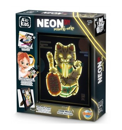 Neon Maneki Neko kreatywny zestaw DIY Buki 7+
