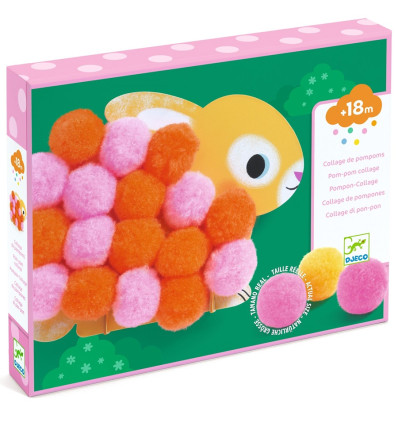 Słodziaki zestaw kreatywny z pomponami Djeco