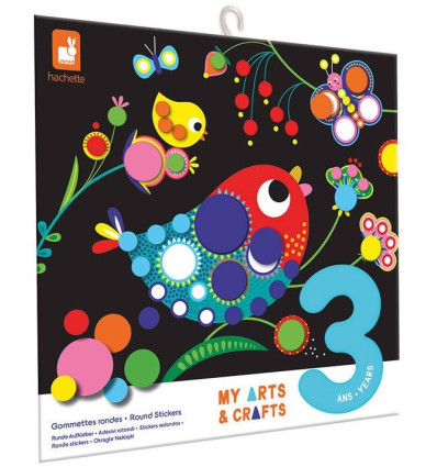 Okrągłe naklejki zestaw kreatywny Janod 3+