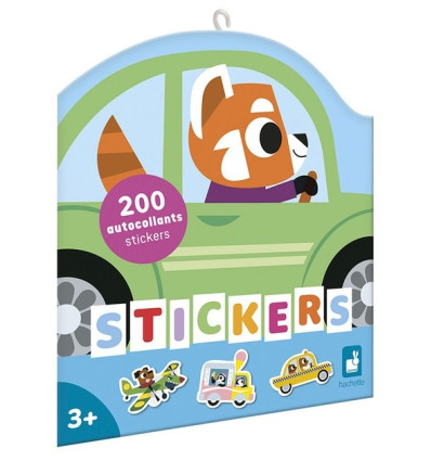 Pojazdy naklejki 200 szt Janod 3+