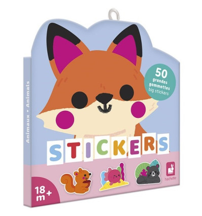 Zwierzęta duże naklejki 50 szt Janod 18 m-cy+