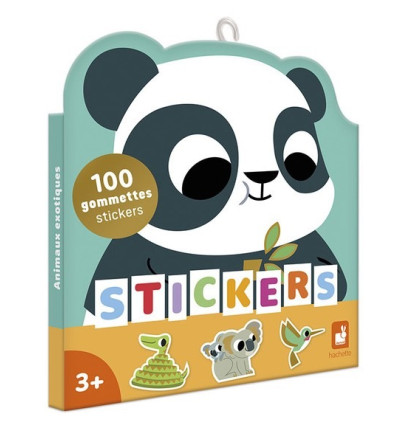 Zwierzęta egzotyczne duże naklejki 100 szt Janod