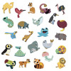 Zwierzęta egzotyczne duże naklejki 100 szt Janod
