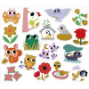 Zwierzęta w ogrodzie duże naklejki 100 szt Janod