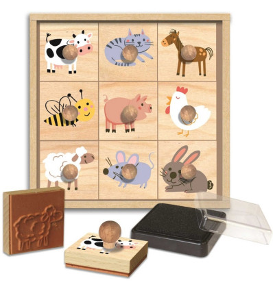 Farma drewniane stemple z uchwytami 9 szt CreaLign