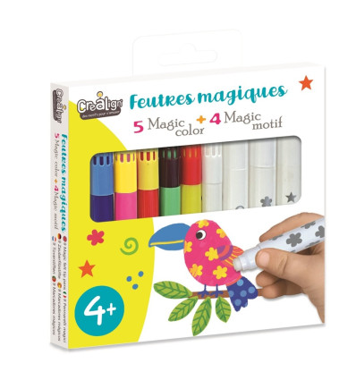 Magiczne flamastry 5 kolorów 4 wzory Crea Lign 4+