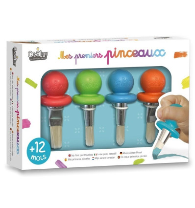 Pierwsze pędzle dla maluchów 4 sztuki Crea Lign