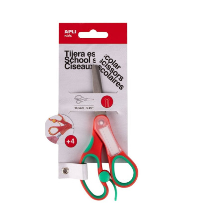 Nożyczki dla przedszkolaka czerwone Apli Kids 4+