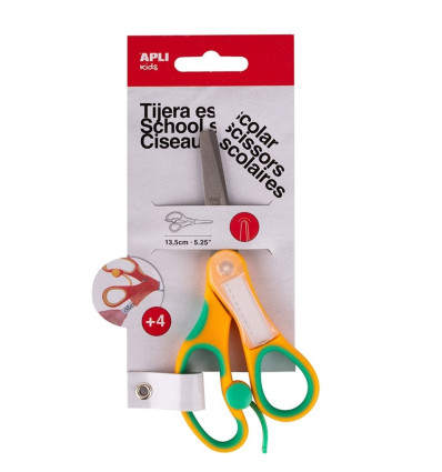 Nożyczki dla przedszkolaka żółte Apli Kids 4+