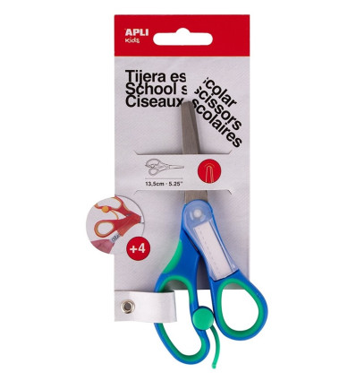 Nożyczki dla przedszkolaka niebieskie Apli Kids 4+