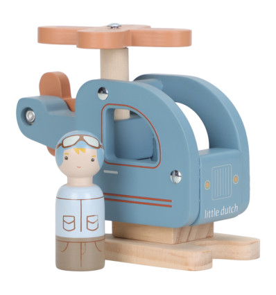 Helikopter drewniany pojazd Little Dutch 12 m-cy+