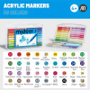 Markery akrylowe 36 szt w walizce Mideer 3+