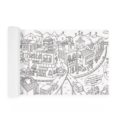 Miasto kolorowanka w rolce 10 m Mideer 3+