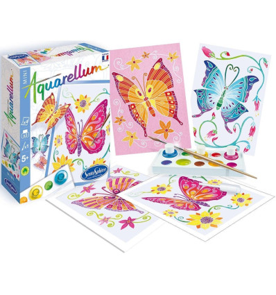 Motylki Aquarellum Mini 4 obrazki Sentosphere 5+