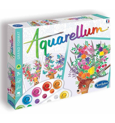 Jelenie Aquarellum 3 duże obrazki Sentosphere 7+