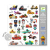 Crazy Motors naklejki metaliczne 160 szt. Djeco 4+