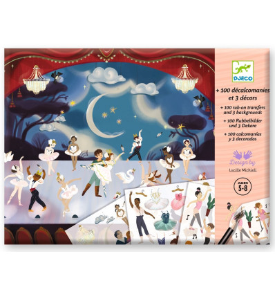 Szkoła Baletowa zestaw kalkomanii Djeco5+