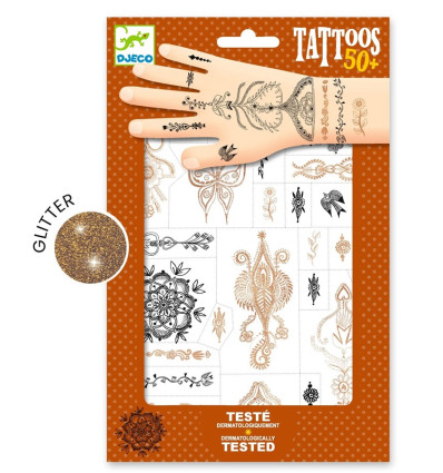 Tatuaże metaliczne Orientalne wzory Djeco 3+