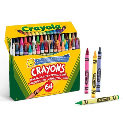 Crayola kredki świecowe 64 sztuki 3+