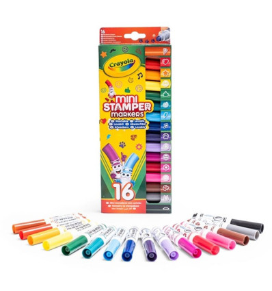 Crayola Flamastry ze stempelkami Emoji 3+