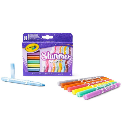 Crayola błyszczące mazaki dla dzieci 8 szt. 3+