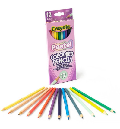 Crayola kredki ołówkowe pastelowe 12 szt 3+