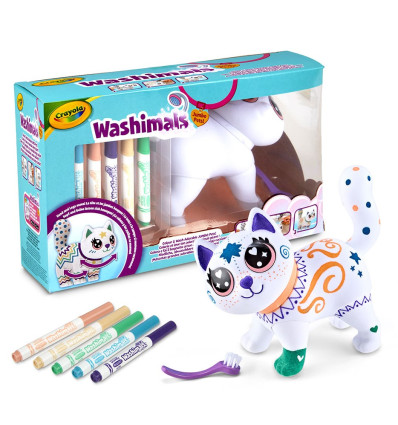Kotka Jenny zestaw do malowania Crayola Washimals