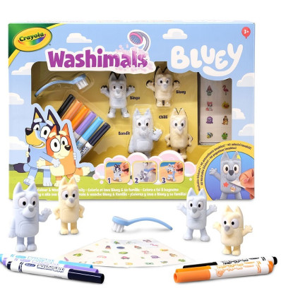 Bluey zestaw do malowania 4 el.Crayola Washimals