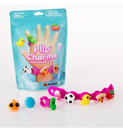 Plip Charms silikonowa biżuteria zestaw różowy FBT